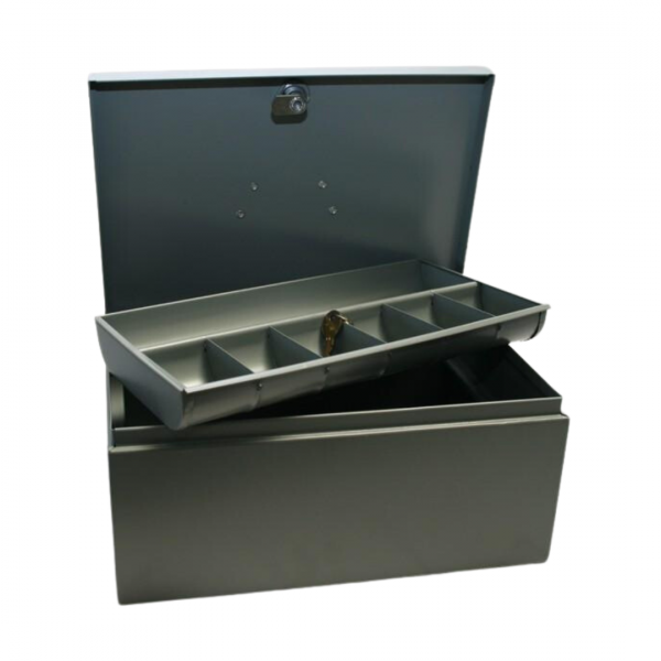 1012 - Cash Box With Handle & Divided Tray (12 1/2 X 8 1/2 X 5 1/2 )