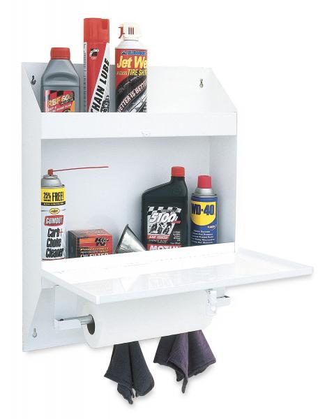 2022 - Storage Shelf With Closable Shelf Organizer With Paper Towle Dispenser And Rag Tabs (25 X 19 1/2 X 4 3/4)