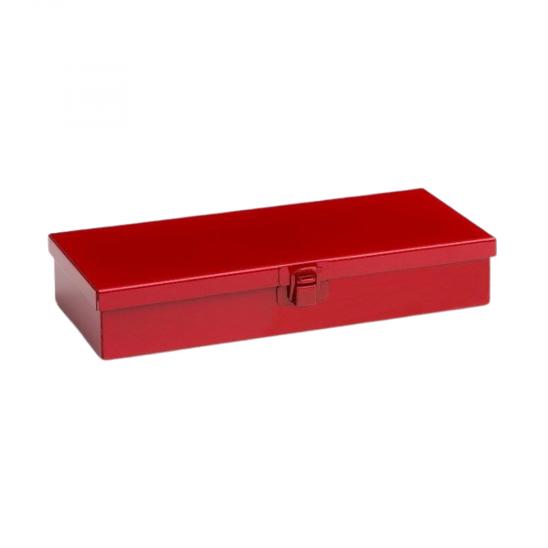 MC105A14 - Red Miniature Storage Case With Latching Lid (10 X 4 1/4 X 1 3/4)